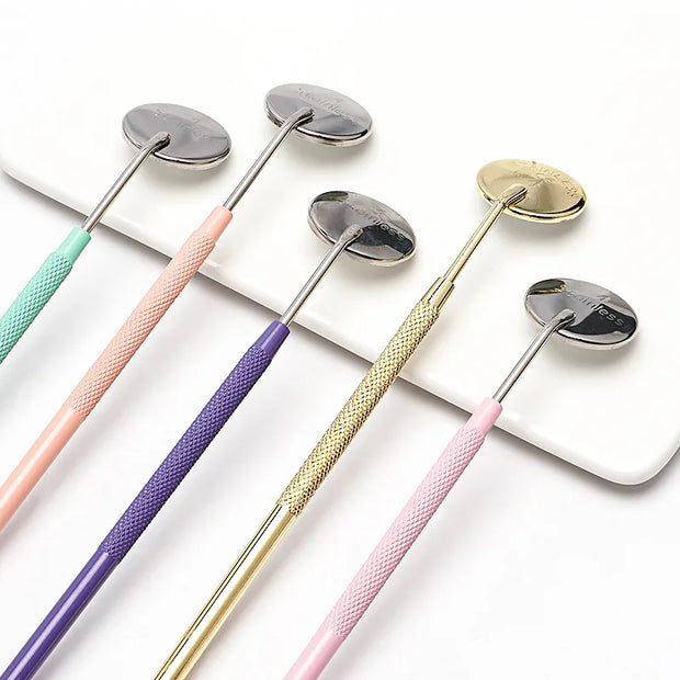 1pc Professional Eyelash Extension Inspection Mirror Teeth Cleaning Oral Check Supply Makeup Mirror Beauty Skin Care Accessories