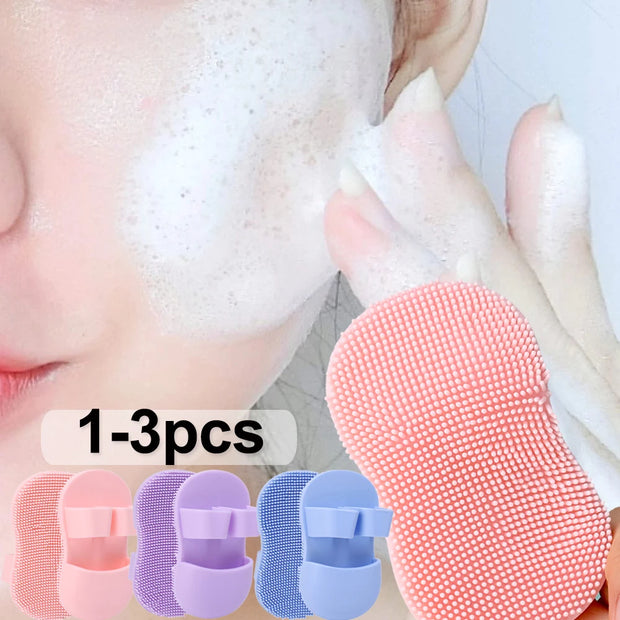 Mini Finger Face Wash Brush Soft Silicone Deeply Clean Pores Remove Dead Skin Cells Makeup Brushes Baby Shampoo Baby Bath Brush