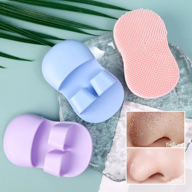 Mini Finger Face Wash Brush Soft Silicone Deeply Clean Pores Remove Dead Skin Cells Makeup Brushes Baby Shampoo Baby Bath Brush