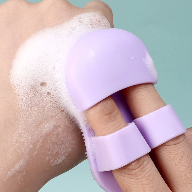 Mini Finger Face Wash Brush Soft Silicone Deeply Clean Pores Remove Dead Skin Cells Makeup Brushes Baby Shampoo Baby Bath Brush