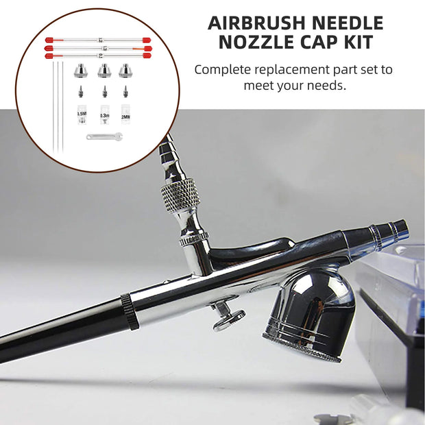 Hair Dryer Airbrush Accessories Combination Work Make up Cleaner Cordless Alloy Replacement Needle Nozzle
